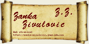 Žanka Živulović vizit kartica